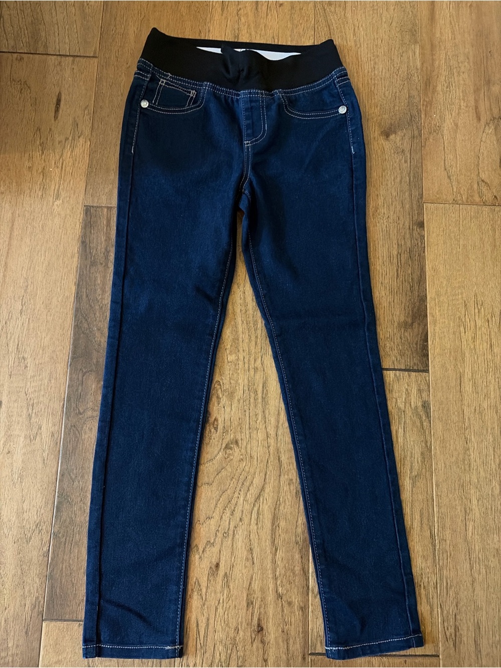 Squeeze Dark Blue Jeans with Black Stretch Waistband